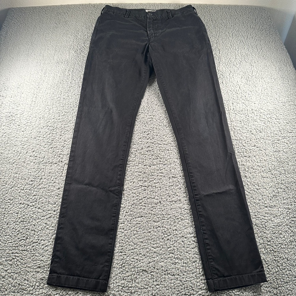 Buck Mason‎ Pants Mens 31 Black Cotton Chino Slim Straight Casual Everyday Work